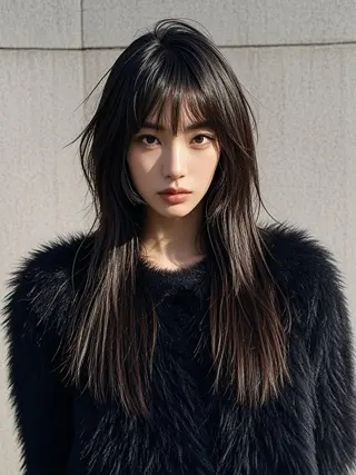 ロング ウルフカット 811 大阪梅田 ウルフのヘアスタイル