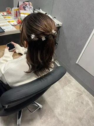 ミディアム ヘアアレンジ 加藤 碧唯のヘアスタイル