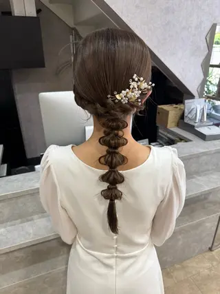 ヘアアレンジ Rio/ヘアセット/ ハイトーンカラーのヘアスタイル