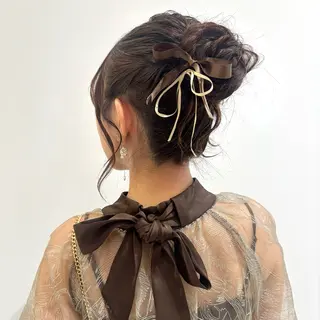 ロング ヘアアレンジ 🌺ヘアアレンジ/ 艶カラー🌺momoのヘアスタイル