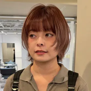ショート カラー 顔周りレイヤー꙳⋆ ミディアム⌇SAKIのヘアスタイル