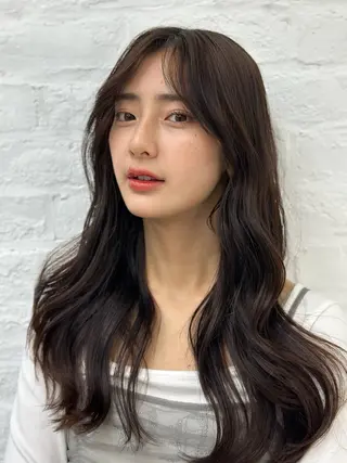 セミロング カラー 前髪顔まわりカット 🌈中村海聖のヘアスタイル