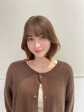 ショート カラー パーマ ヘアアレンジ 小野寺瑞希 /最小顔カットのヘアスタイル
