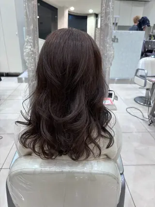 セミロング パーマ 🐧デザインパーマ 🐧小沢有佑のヘアスタイル
