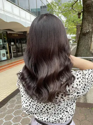 セミロング 透明感カラー🇰🇷 レイヤー✨桑原　研太のヘアスタイル