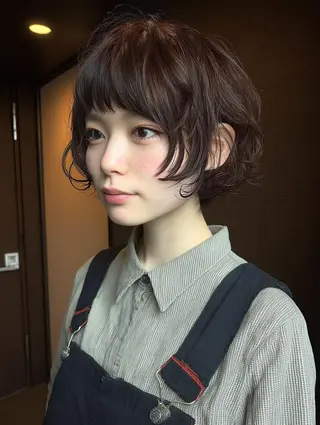 ショート パーマ デジタルパーマ/ボブ 表参道/さえのヘアスタイル