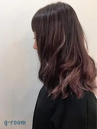 セミロング カラー 大山 雅矢のヘアスタイル