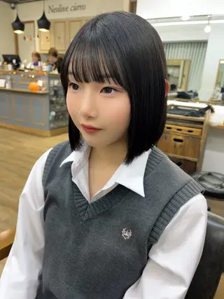 ミディアム カラー パーマ ヘアアレンジ 横浜Bob美容師🤎 ERINAのヘアスタイル