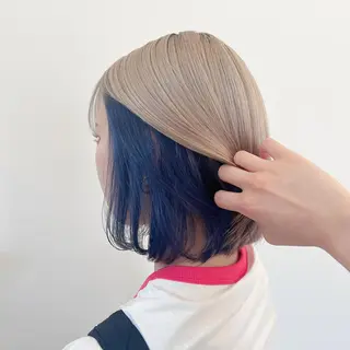 ミディアム カラー ブリーチ/推しカラー moe🐰🌷のヘアスタイル