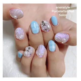 ミディアム ネイル 🐾enen style 🐾のネイルデザイン
