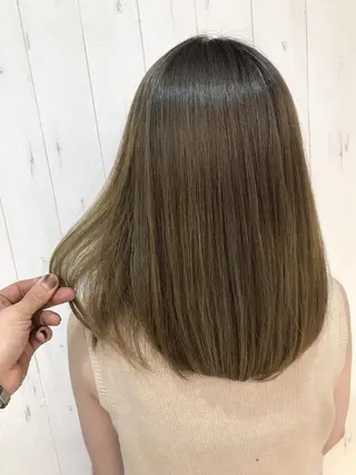 セミロング カラー ヘアアレンジ M字・前髪割れ 改善メンズ特化/栢沼のヘアスタイル