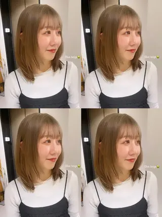 ミディアム カラー fier_umeda 梨花 rifaのヘアスタイル