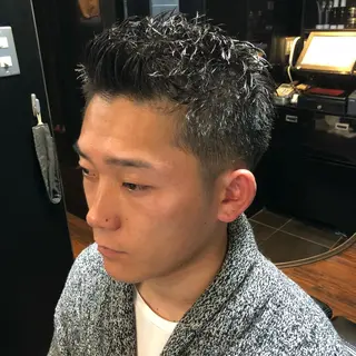 ショート パーマ メンズ 木村 りきのヘアスタイル