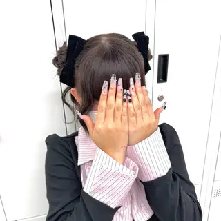 ロング ヘアアレンジ ヘアメ🎀ハイトーン 🩵エクステ🪄しほのヘアスタイル