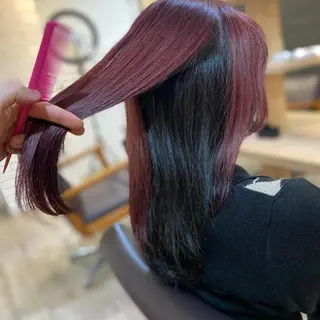 セミロング カラー ヨシダ フミノリのヘアスタイル