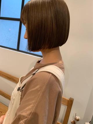 ショート カラー パーマ ヘアアレンジ 🫧赤み消し＊艶髪 nanami🫧のヘアスタイル