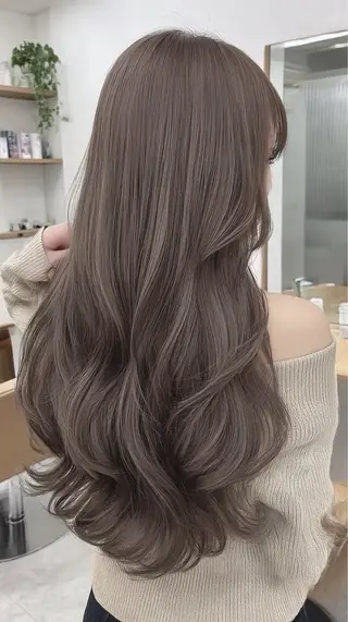 ロング カラー 🍒モテ暖色カラー × うる艶✧ ゆなのヘアスタイル