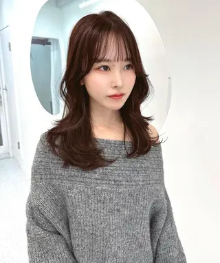 セミロング 髪質改善*韓国レイヤ ーカット🫧🪽衣愛のヘアスタイル