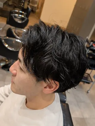 ミディアム パーマ メンズ QOL札幌YUTO （旧QOL円山）のヘアスタイル