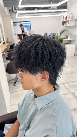 ショート パーマ メンズ 🏆メンズヘア特化 🥇代表りんぺーのヘアスタイル