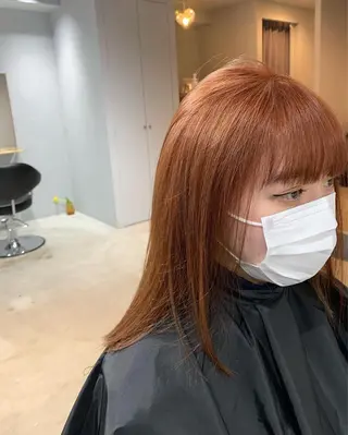 セミロング カラー ボブパーマコテ巻き風 パーマNo1深江秀平のヘアスタイル
