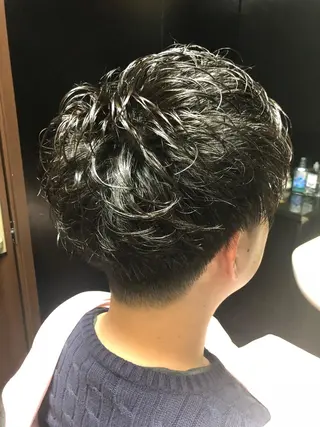 ショート パーマ メンズ 木村 りきのヘアスタイル