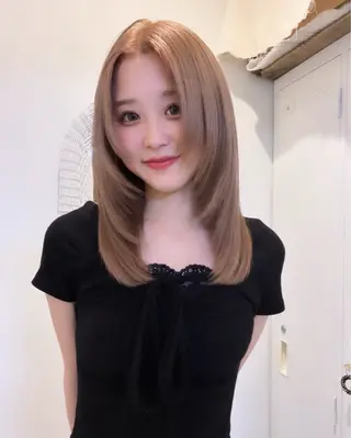 ミディアム naco透明感カラー レイヤーカット🩰のヘアスタイル