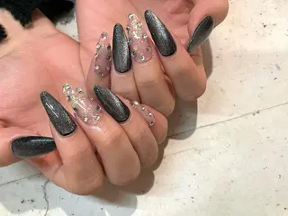 ネイル 韓国/ワンホン/長さ 出しつけ放題🎀のネイルデザイン