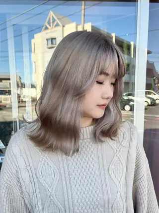 ミディアム カラー ♡ナナコ♡ レイヤー /ブリーチ/艶髪のヘアスタイル