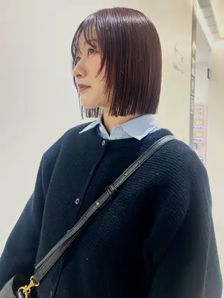 ショート カラー 👔ボブ﹨髪質改善 ストレート🩳ももかのヘアスタイル