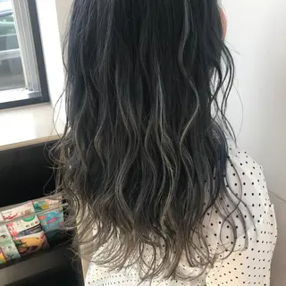 セミロング カラー Oopsレイヤー 加藤澄都のヘアスタイル