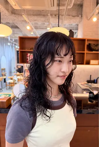 ミディアム パーマ くせ毛・パーマ◎ ミズノアサミのヘアスタイル