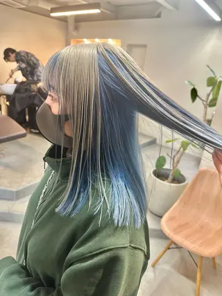ミディアム カラー ハイトーン×似合わせ 🌱中川慎之介のヘアスタイル