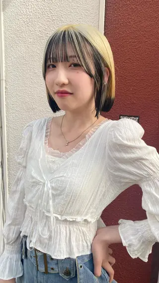 ショート カラー RURI韓国ボブ 🇰🇷タッセルボブのヘアスタイル