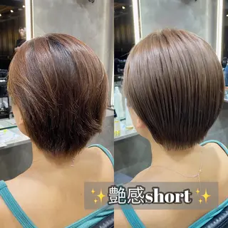 ショート カラー 透明感カラー🌿 グレージュ🐺陽介のヘアスタイル