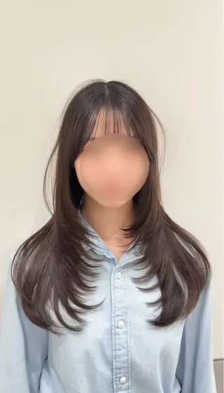 ロング カラー ヘアアレンジ 新宿/レイヤー特化 韓国ヘア/海外ヘアのヘアスタイル