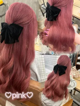 ロング カラー ヘアアレンジ 🎀暖色カラー🎀 ♡yurika♡のヘアスタイル