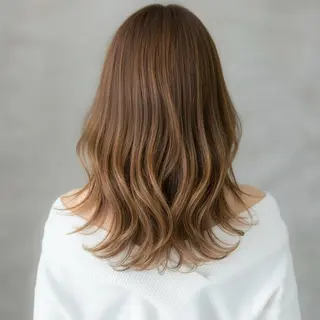 セミロング インナーカラー◆ ダブルカラー◆ 上原のヘアスタイル