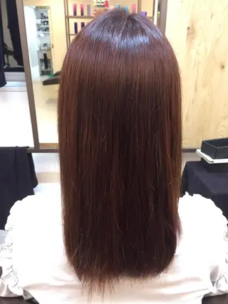 セミロング カラー 杉本 らなのヘアスタイル