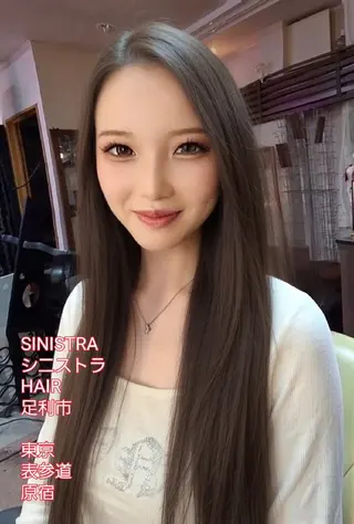 ロング 足利・色彩専門カラー シニストラ原宿表参道のヘアスタイル