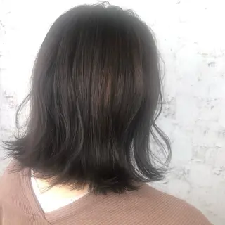 ミディアム カラー 小顔レイヤー/ ベージュ🤍Rieのヘアスタイル