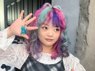 セミロング カラー デザインカラー /rioのヘアスタイル