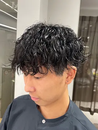パーマ メンズ 京都河原町 メンズパーマ助川龍哉のヘアスタイル