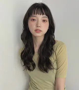 ロング パーマ 骨格診断カット.𖥔 ボブ/レイヤー/碧夢のヘアスタイル