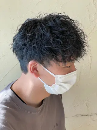 ショート パーマ メンズ メンズ特化/パーマ指 名No.1/百瀬太郎のヘアスタイル