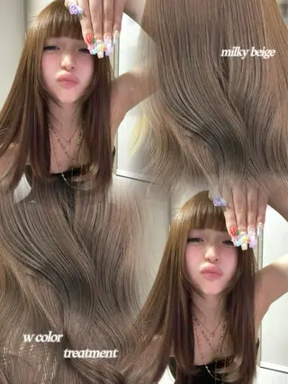 ロング カラー ︎💕︎rinka/ 韓国レイヤー🥣💕のヘアスタイル