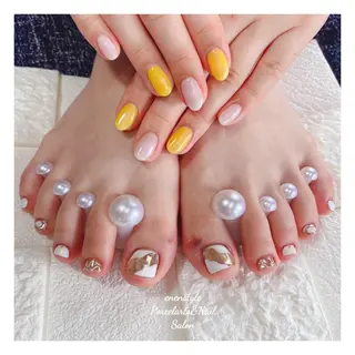 ミディアム ネイル 🐾enen style 🐾のネイルデザイン