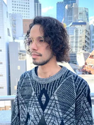 ミディアム パーマ メンズ moro 丁寧なカウンセリングのヘアスタイル
