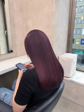 セミロング カラー ヘアアレンジ Over hair_ misakiのヘアスタイル