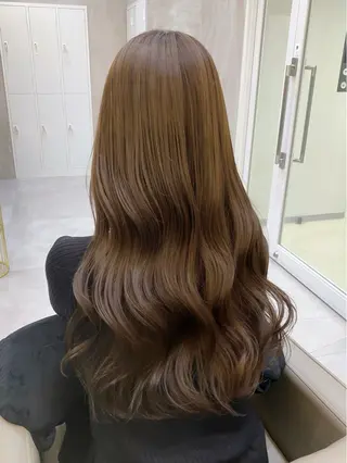ロング カラー ヘアアレンジ 赤み消し🫧韓国ヘア 🫧藤岡誠也のヘアスタイル